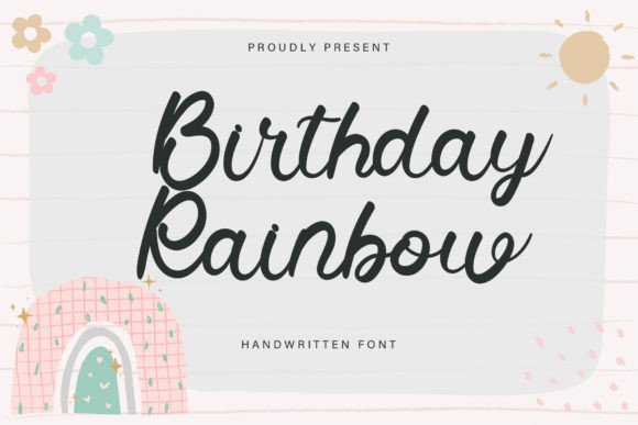Birthday Rainbow Font - Featured Image