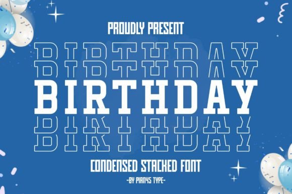 Birthday Stacked Font - Featured Image