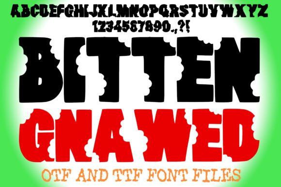 Bitten Gnawed Font - Featured Image