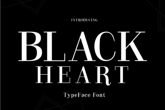 Black Heart Font - Featured Image