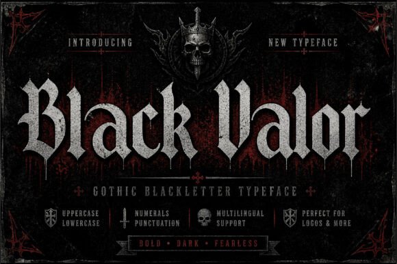 Black Valor Font - Featured Image