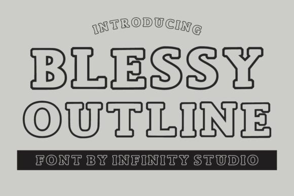 Blessy Outline Font - Featured Image