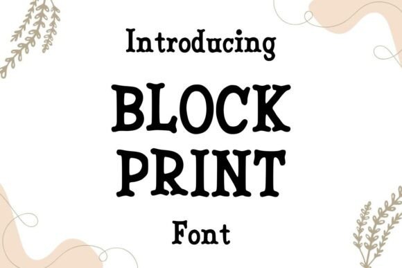 Block Print Font - Featured Image