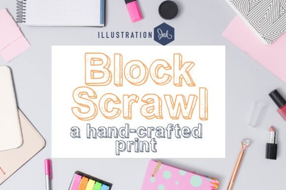 Block Scrawl Font - Featured Image
