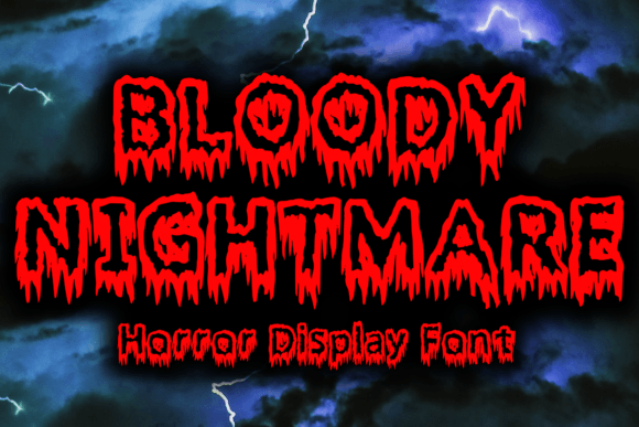 Bloody Nightmare Font - Featured Image