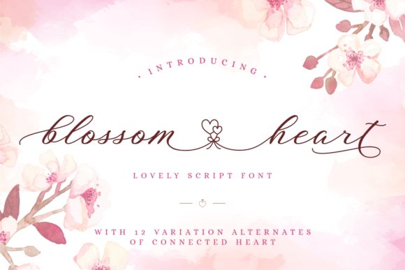 Blossom Heart Font - Featured Image