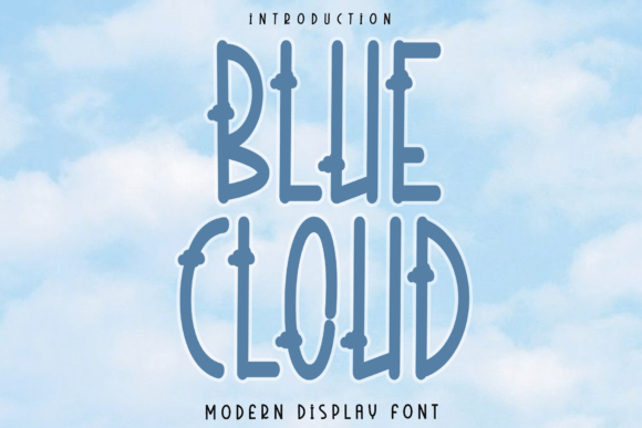 Blue Cloud Font - Featured Image