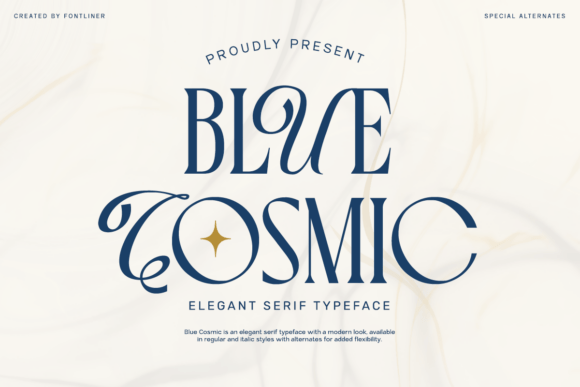 Blue Cosmic Font - Featured Image