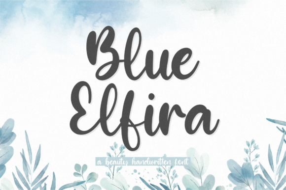 Blue Elfira Font - Featured Image