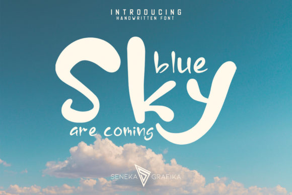Blue Sky Font - Featured Image