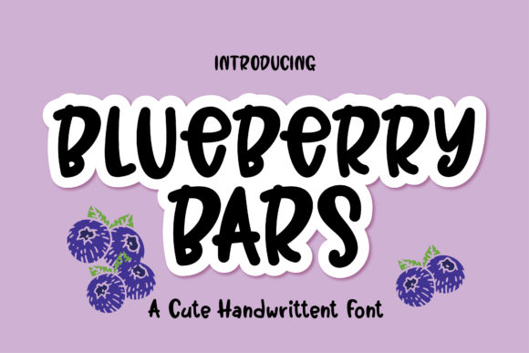 Blueberry Bars Font - Featured Image