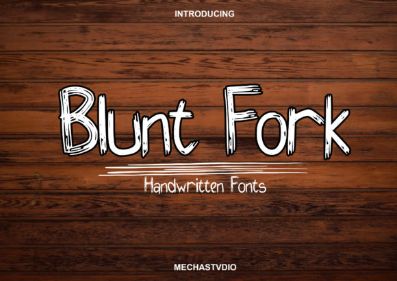 Blunt Fork Font - Featured Image