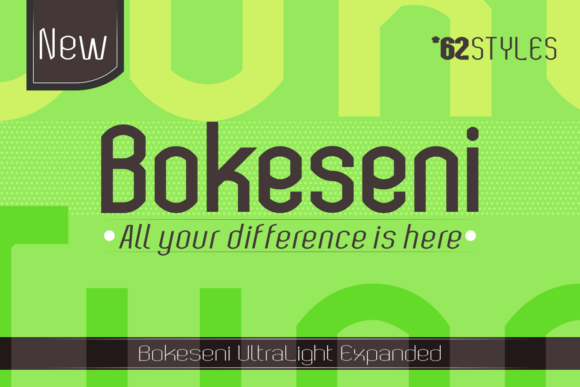 Bokeseni UltraBlack Expanded Font - Featured Image