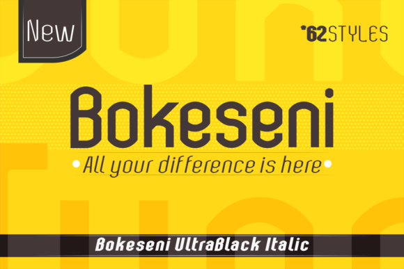 Bokeseni UltraBlack Italic Font - Featured Image