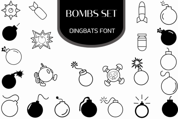 Bombs Set Font - Featured Image