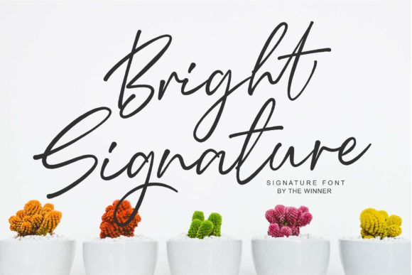 Bright Signature Font - Featured Image