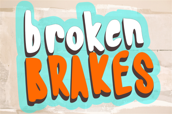 Broken Brakes Font - Featured Image