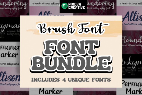 Brush Bundle Pack Font - Featured Image