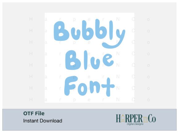 Bubbly Blue Font - Featured Image