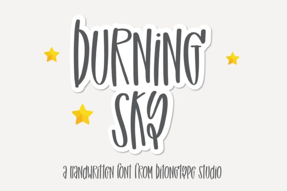 Burning Sky Font - Featured Image
