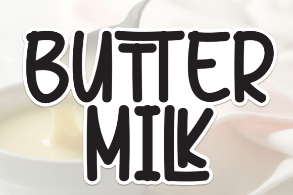 Butter Milk Font - Featured Image