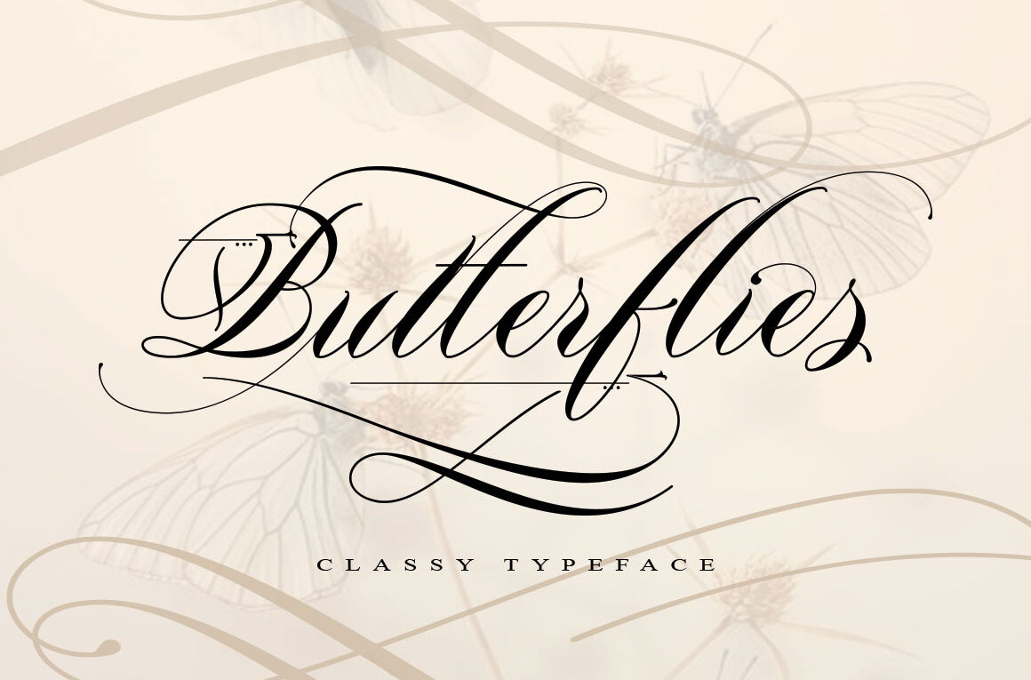 Butterflies Font - Featured Image