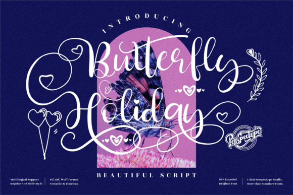 Butterfly Holiday Font - Featured Image