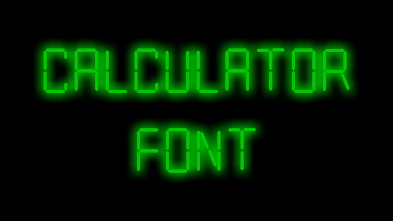 Calculator Font - Featured Image