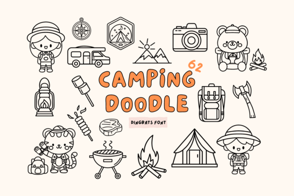 Camping Doodle Font - Featured Image