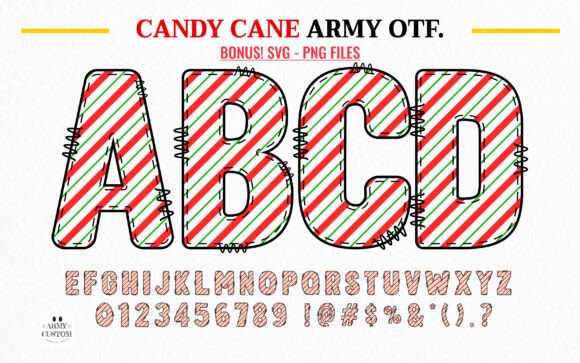Candy Cane Army Font - Featured Image