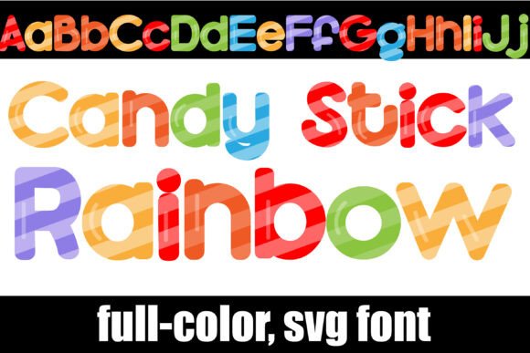 Candy Stick Rainbow Font - Featured Image