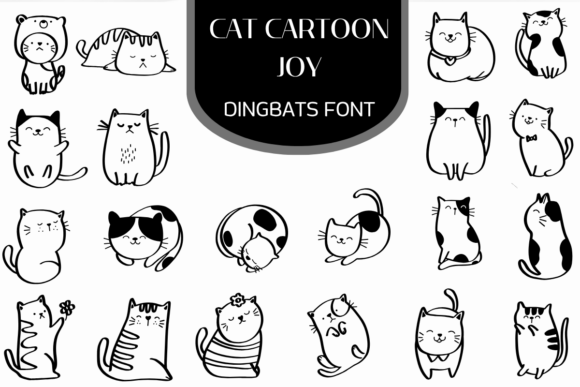 Cat Cartoon Joy Font - Featured Image