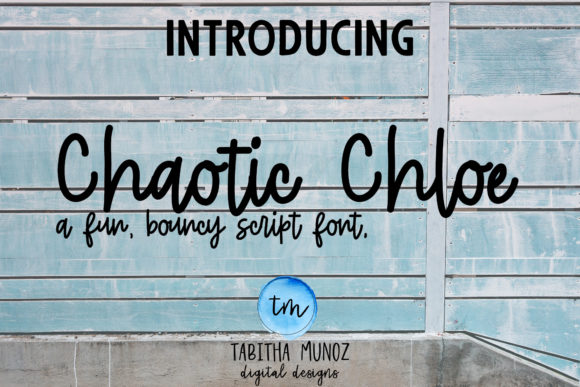 Chaotic Chloe Font - Featured Image