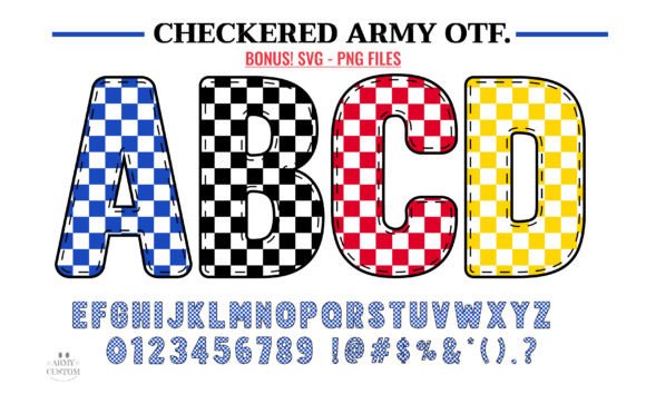 Checkered Army Font - Featured Image