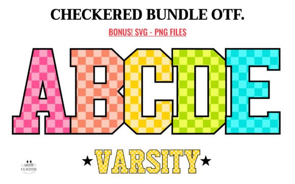 Checkered Back to School Font - Featured Image