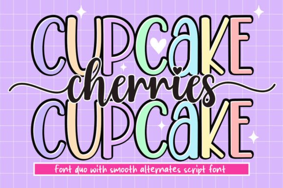 Cherries Cupcake Font - Featured Image