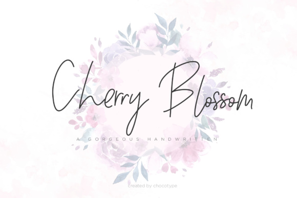 Cherry Blossom Font - Featured Image