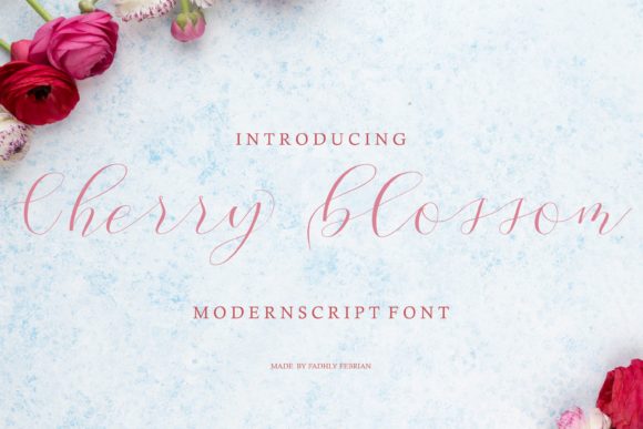 Cherry Blossom Script Font - Featured Image