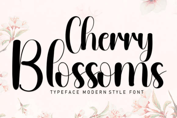 Cherry Blossoms Font - Featured Image