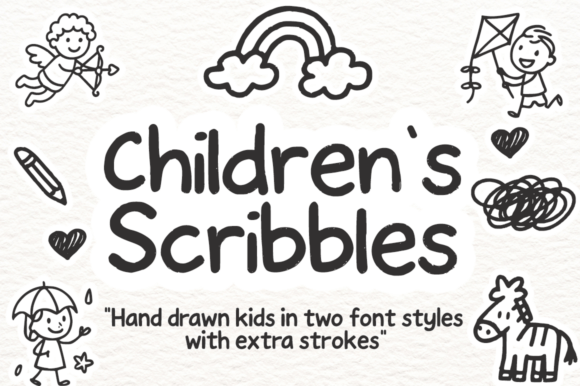 Children’s Scribbles Font - Featured Image