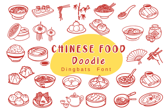 Chinese Food Doodle Font - Featured Image