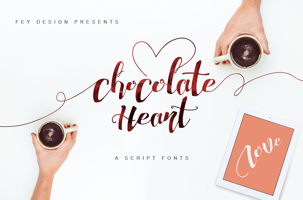 Chocolate Heart Font - Featured Image