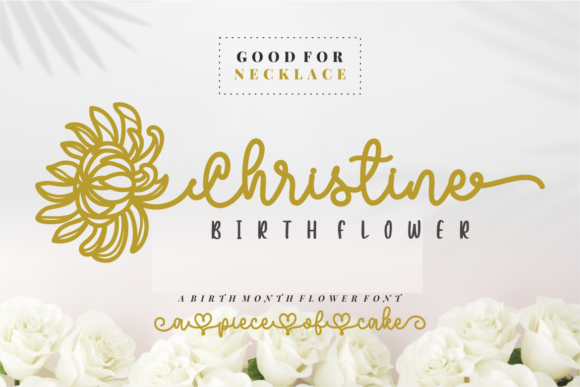 Christine Birth Flower Duo Font - Featured Image
