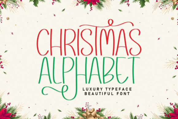 Christmas Alphabet Font - Featured Image