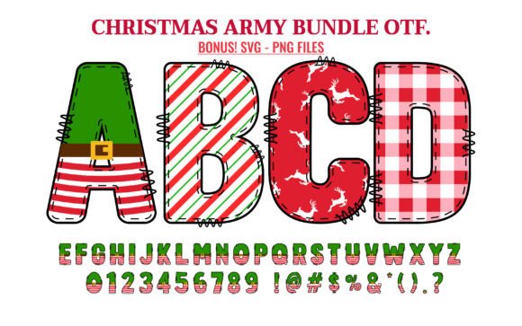 Christmas Army Bundle Font - Featured Image
