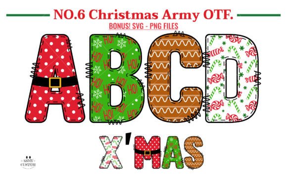Christmas Army Bundle Font - Featured Image