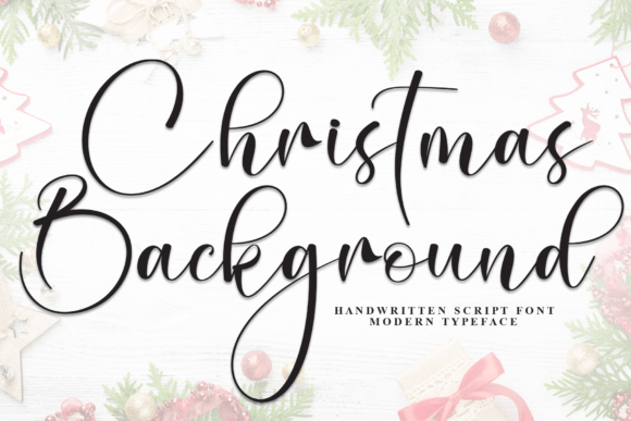 Christmas Background Font - Featured Image