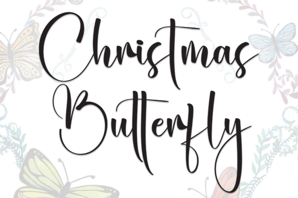 Christmas Butterfly Font - Featured Image
