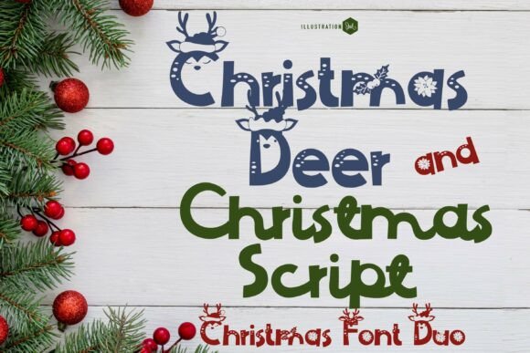 Christmas Deer Duo Font - Featured Image