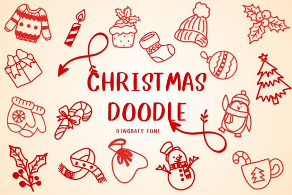 Christmas Doodle Font - Featured Image